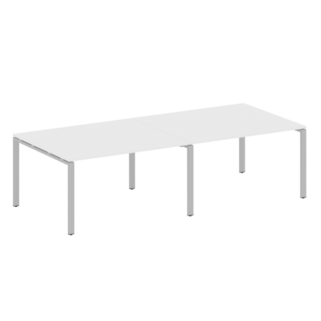 Metal System Переговорный стол (2 столешницы) на П-образном м/к БП.ПРГ-2.3 Белый/Металл Серый 2800*1235*750 Metal System Переговорный стол (2 столешницы) на П-образном м/к БП.ПРГ-2.3 Белый/Металл Серый 2800*1235*750