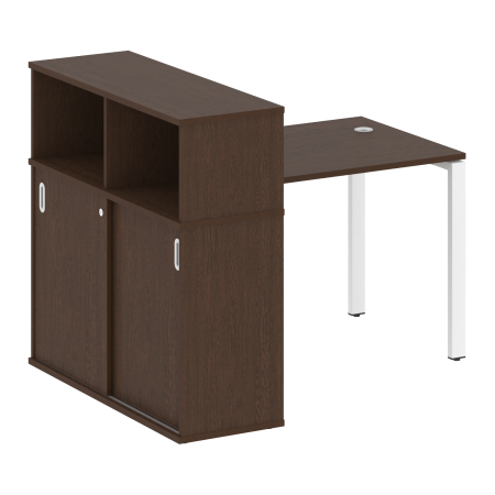 Metal System Стол письменный с шкафом-купе на П-образном м/к БП.РС-СШК-3.1 Т Венге Цаво/Металл Белый 1410*1120*1098 Metal System Стол письменный с шкафом-купе на П-образном м/к БП.РС-СШК-3.1 Т Венге Цаво/Металл Белый 1410*1120*1098