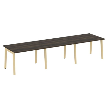 Onix Wood Стол переговорный (3 столешницы) OW.PRG-3.2 Дуб Мали/Дуб Светлый/Металл Белый 3540*980*750