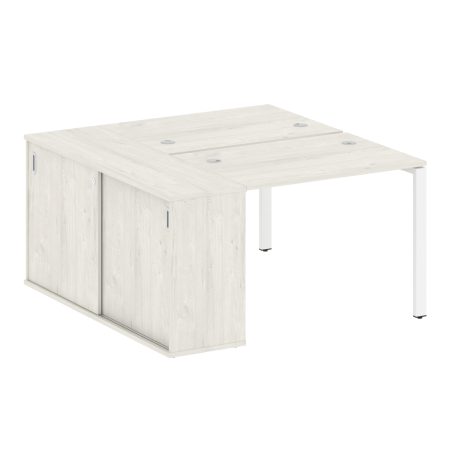 Metal System Рабочая станция с шкафом-купе на П-образном м/к БП.РС-СШК-1.1 Т Дуб Наварра/Металл Белый 1410*1475*750 Metal System Рабочая станция с шкафом-купе на П-образном м/к БП.РС-СШК-1.1 Т Дуб Наварра/Металл Белый 1410*1475*750