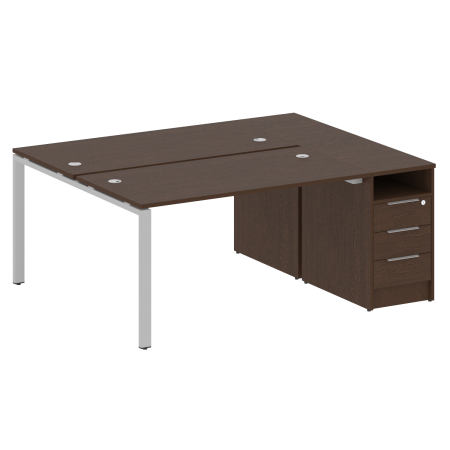 Metal System Рабочая станция с тумбой на П-образном м/к БП.РС-СТП-2.3 Венге Цаво/Металл Серый 1812*1475*750 Metal System Рабочая станция с тумбой на П-образном м/к БП.РС-СТП-2.3 Венге Цаво/Металл Серый 1812*1475*750