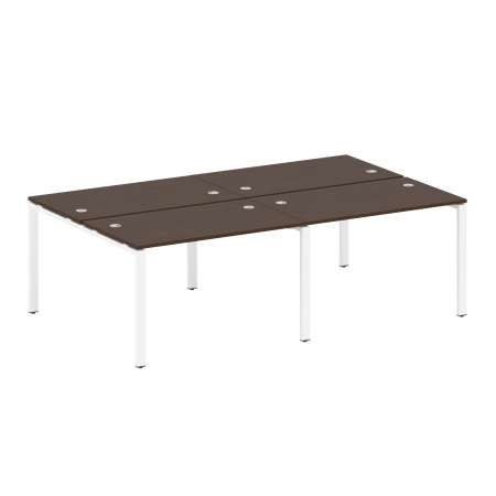 Metal System Рабочая станция на 4 места на П-образном м/к БП.СМ-4.2 Венге Цаво/Металл Белый 2400*1475*750 Metal System Рабочая станция на 4 места на П-образном м/к БП.СМ-4.2 Венге Цаво/Металл Белый 2400*1475*750