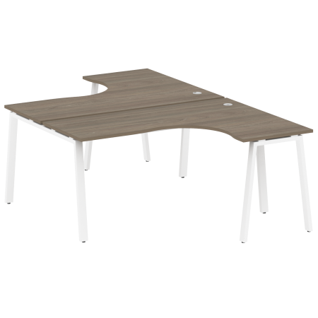 Metal System Рабочая станция криволинейная на А-образном м/к БА.РАС-СА-2.4 Вяз Благородный/Металл Белый 1600*2435*750 Metal System Рабочая станция криволинейная на А-образном м/к БА.РАС-СА-2.4 Вяз Благородный/Металл Белый 1600*2435*750