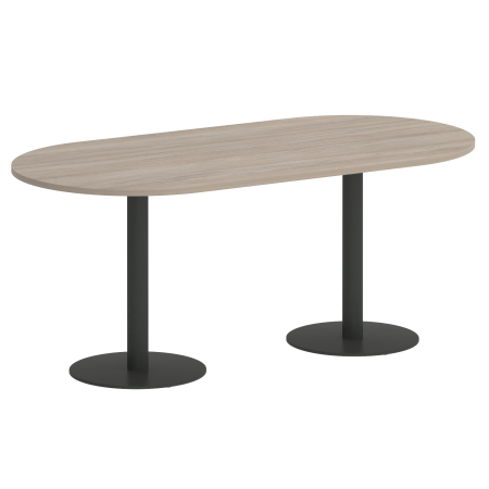 Home Office Стол овальный VR.SP-5-180.1 Дуб Аттик/Металл Антрацит 1800*900*753 Home Office Стол овальный VR.SP-5-180.1 Дуб Аттик/Металл Антрацит 1800*900*753