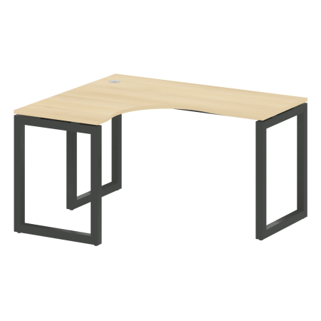Metal System Quattro Стол криволинейный левый на О-образном м/к 50БО.СА-3 (L) Акация Лорка/Металл Антрацит 1400*1200*750 Metal System Quattro Стол криволинейный левый на О-образном м/к 50БО.СА-3 (L) Акация Лорка/Металл Антрацит 1400*1200*750