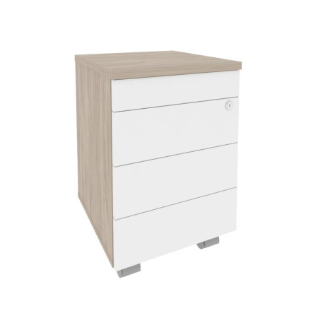 Onix Direct Тумба мобильная (TIP-ON) O.TM-3 TIP Дуб Аттик/Белый Бриллиант 432*460*633 Onix Direct Тумба мобильная (TIP-ON) O.TM-3 TIP Дуб Аттик/Белый Бриллиант 432*460*633