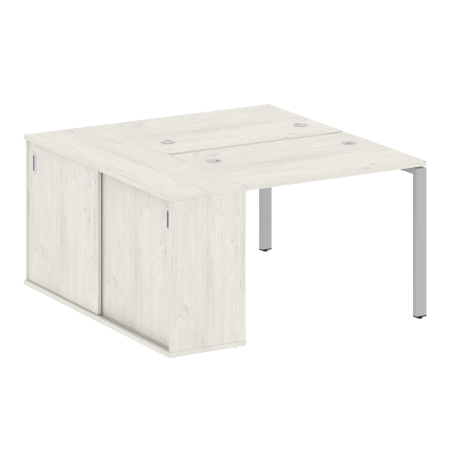 Metal System Рабочая станция с шкафом-купе на П-образном м/к БП.РС-СШК-1.1 Т Дуб Наварра/Металл Серый 1410*1475*750 Metal System Рабочая станция с шкафом-купе на П-образном м/к БП.РС-СШК-1.1 Т Дуб Наварра/Металл Серый 1410*1475*750