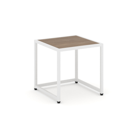 Loft Стол журнальный VR.L-SJK-40 Дуб Аризона/Металл Белый 400*400*400