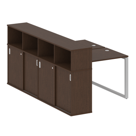 Metal System Рабочая станция с шкафом-купе на О-образном м/к БО.РС-СШК-4.1 Т Венге Цаво/Металл Серый 1410*2332*1098 Metal System Рабочая станция с шкафом-купе на О-образном м/к БО.РС-СШК-4.1 Т Венге Цаво/Металл Серый 1410*2332*1098