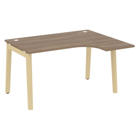 Onix Wood Стол эргономичный правый OW.SA-3 (R) Дуб Аризона/Дуб Светлый/Металл Белый 1380*1180*750 (800/460)