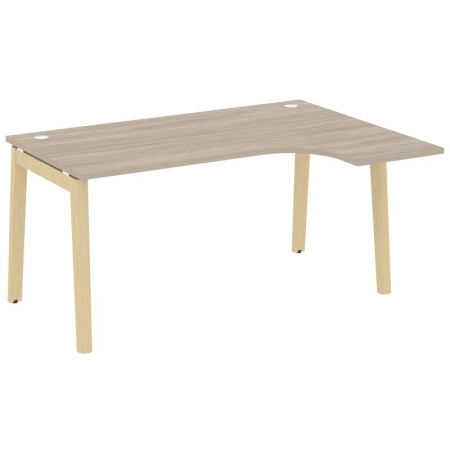 Onix Wood Стол эргономичный правый OW.SA-4 (R) Дуб Аттик/Дуб Светлый/Металл Белый 1580*1180*750 (800/460)
