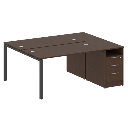 Metal System Рабочая станция с тумбой на П-образном м/к БП.РС-СТП-2.3 Венге Цаво/Металл Антрацит 1812*1475*750 Metal System Рабочая станция с тумбой на П-образном м/к БП.РС-СТП-2.3 Венге Цаво/Металл Антрацит 1812*1475*750
