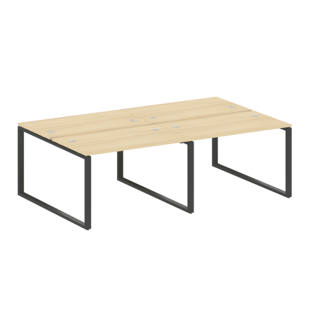 Metal System Рабочая станция на 4 места на О-образном м/к БО.СМ-4.2 Акация Лорка/Металл Антрацит 2400*1475*750 Metal System Рабочая станция на 4 места на О-образном м/к БО.СМ-4.2 Акация Лорка/Металл Антрацит 2400*1475*750