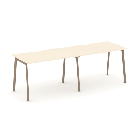 Estetica Рабочая станция 2 места ES.RS-2.2-VP Сатин/Металл Латте 2360*730*750 Estetica Рабочая станция 2 места ES.RS-2.2-VP Сатин/Металл Латте 2360*730*750