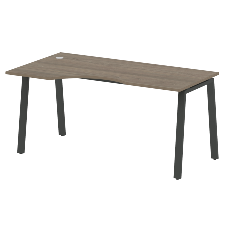 Metal System Стол криволинейный левый на А-образном м/к БА.СА-1 (L) Вяз Благородный/Металл Антрацит 1600*900*750 Metal System Стол криволинейный левый на А-образном м/к БА.СА-1 (L) Вяз Благородный/Металл Антрацит 1600*900*750