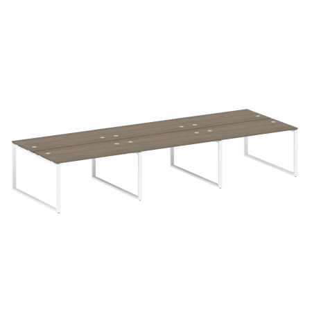 Metal System Рабочая станция на 6 мест на О-образном м/к БО.СМ-6.3 Вяз Благородный/Металл Белый 4200*1475*750 Metal System Рабочая станция на 6 мест на О-образном м/к БО.СМ-6.3 Вяз Благородный/Металл Белый 4200*1475*750