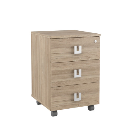 Solid SOL29730305  Тумба подкатная с 3 ящиками 420x450x620 вяз Solid SOL29730305  Тумба подкатная с 3 ящиками 420x450x620 вяз