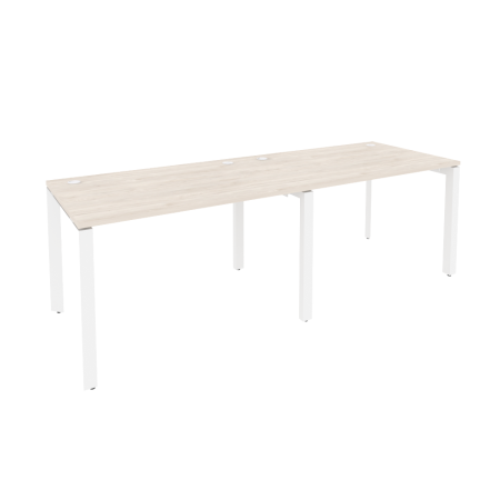 Onix Рабочая станция на П-образном м/к O.MP-RS-2.2.8 Денвер Светлый/Металл Белый 2360*800*750 Onix Рабочая станция на П-образном м/к O.MP-RS-2.2.8 Денвер Светлый/Металл Белый 2360*800*750