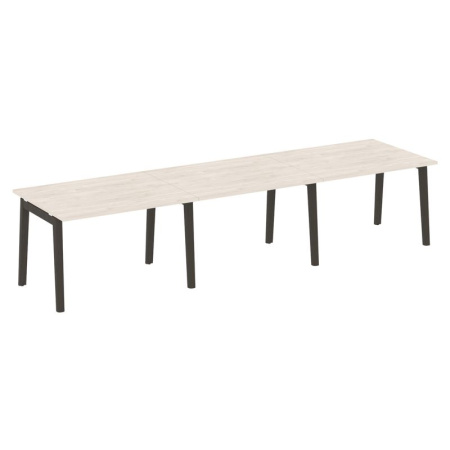 Onix Wood Стол переговорный (3 столешницы) OW.PRG-3.2 Денвер Светлый/Дуб Темный/Металл Антрацит 3540*980*750