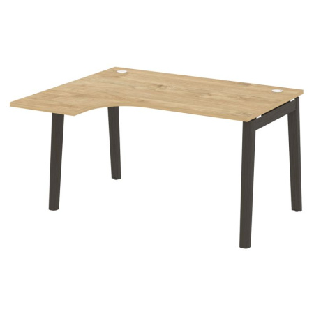 Onix Wood Стол эргономичный левый OW.SA-3 (L) Тиквуд Светлый/Дуб Темный/Металл Антрацит 1380*1180*750 (800/460)