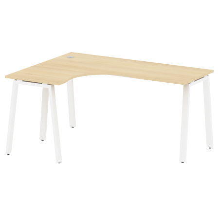 Metal System Стол криволинейный левый на А-образном м/к БА.СА-4 (L) Акация Лорка/Металл Белый 1600*1200*750 Metal System Стол криволинейный левый на А-образном м/к БА.СА-4 (L) Акация Лорка/Металл Белый 1600*1200*750