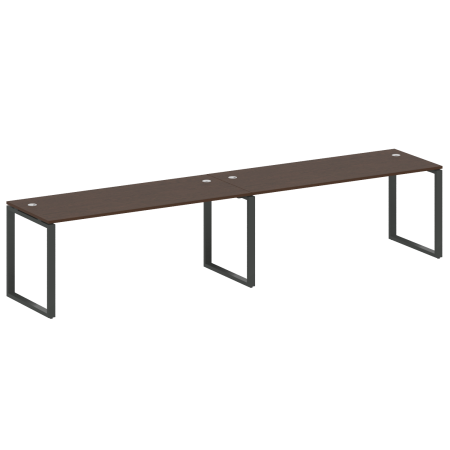 Metal System Рабочая станция на 2 места на О-образном м/к БО.СМ-2.5 Венге Цаво/Металл Антрацит 3600*720*750 Metal System Рабочая станция на 2 места на О-образном м/к БО.СМ-2.5 Венге Цаво/Металл Антрацит 3600*720*750