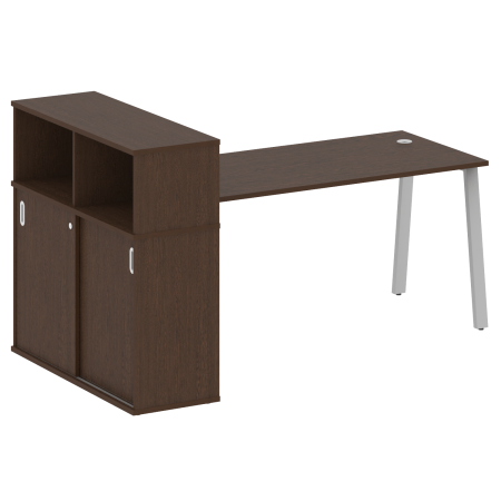Metal System Стол письменный с шкафом-купе на А-образном м/к БА.РС-СШК-3.4 Т Венге Цаво/Металл Серый 2010*1120*1098 Metal System Стол письменный с шкафом-купе на А-образном м/к БА.РС-СШК-3.4 Т Венге Цаво/Металл Серый 2010*1120*1098