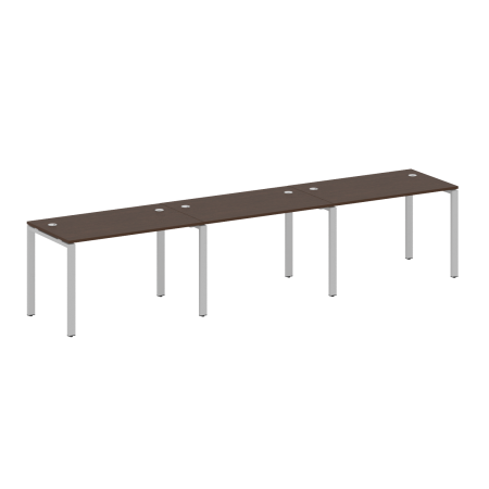 Metal System Рабочая станция на 3 места на П-образном м/к БП.СМ-3.2 Венге Цаво/Металл Серый 3600*720*750 Metal System Рабочая станция на 3 места на П-образном м/к БП.СМ-3.2 Венге Цаво/Металл Серый 3600*720*750