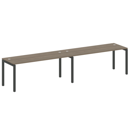 Metal System Quattro Рабочая станция на 2 места на П-образном м/к 50БП.СМ-2.5 Вяз Благородный/Металл Антрацит 3600*720*750