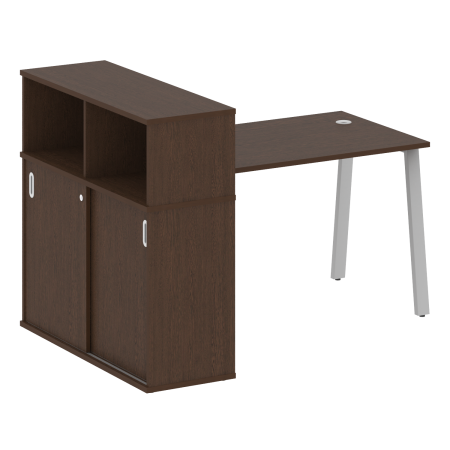 Metal System Стол письменный с шкафом-купе на А-образном м/к БА.РС-СШК-3.2 Т Венге Цаво/Металл Серый 1610*1120*1098 Metal System Стол письменный с шкафом-купе на А-образном м/к БА.РС-СШК-3.2 Т Венге Цаво/Металл Серый 1610*1120*1098