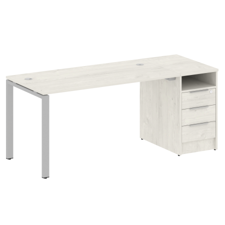 Metal System Рабочая станция с тумбой на П-образном м/к БП.РС-СТП-1.3 Дуб Наварра/Металл Серый 1812*720*750 Metal System Рабочая станция с тумбой на П-образном м/к БП.РС-СТП-1.3 Дуб Наварра/Металл Серый 1812*720*750