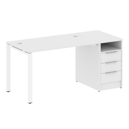 Metal System Рабочая станция с тумбой на П-образном м/к БП.РС-СТП-1.2 Белый/Металл Белый 1612*720*750 Metal System Рабочая станция с тумбой на П-образном м/к БП.РС-СТП-1.2 Белый/Металл Белый 1612*720*750