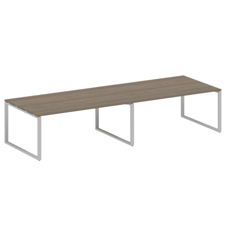 Metal System Переговорный стол (2 столешницы) на О-образном м/к БО.ПРГ-2.5 Вяз Благородный/Металл Серый 3600*1235*750 Metal System Переговорный стол (2 столешницы) на О-образном м/к БО.ПРГ-2.5 Вяз Благородный/Металл Серый 3600*1235*750