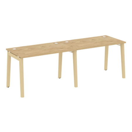 Onix Wood Рабочая станция OW.RS-2.2.7 Тиквуд Светлый/Дуб Светлый/Металл Белый 2360*720*750 Onix Wood Рабочая станция OW.RS-2.2.7 Тиквуд Светлый/Дуб Светлый/Металл Белый 2360*720*750