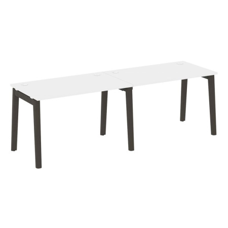 Onix Wood Рабочая станция OW.RS-2.2.7 Белый Бриллиант/Дуб Темный/Металл Антрацит 2360*720*750 Onix Wood Рабочая станция OW.RS-2.2.7 Белый Бриллиант/Дуб Темный/Металл Антрацит 2360*720*750