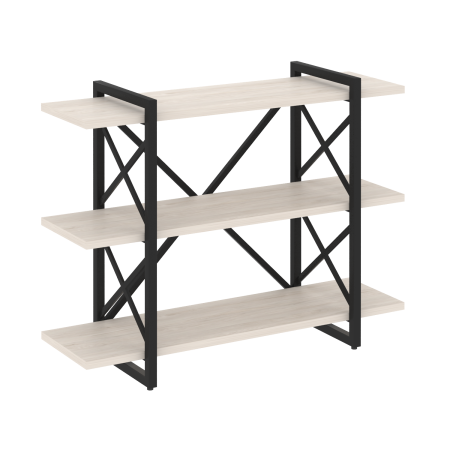 Loft Стеллаж на рег. опорах-3 полки VR.L-MST.O-3.8V Денвер Светлый/Металл Черный 1200*400*910