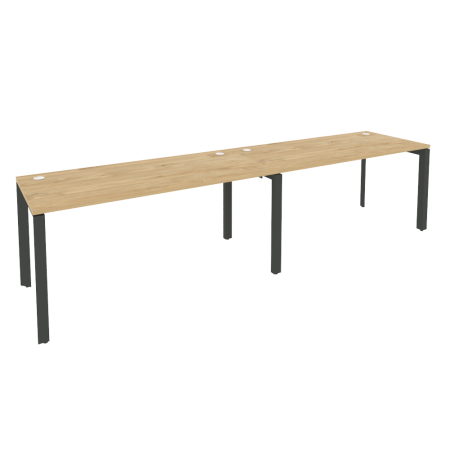 Onix Рабочая станция на П-образном м/к O.MP-RS-2.4.7 Тиквуд Светлый/Металл Антрацит 3160*720*750