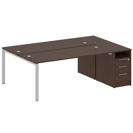 Metal System Рабочая станция с тумбой на П-образном м/к БП.РС-СТП-2.5 Венге Цаво/Металл Серый 2212*1475*750 Metal System Рабочая станция с тумбой на П-образном м/к БП.РС-СТП-2.5 Венге Цаво/Металл Серый 2212*1475*750