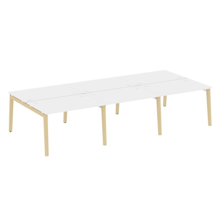 Onix Wood Рабочая станция OW.D.RS-6.2.8 Белый Бриллиант/Дуб Светлый/Металл Белый 3540*1635*750 Onix Wood Рабочая станция OW.D.RS-6.2.8 Белый Бриллиант/Дуб Светлый/Металл Белый 3540*1635*750