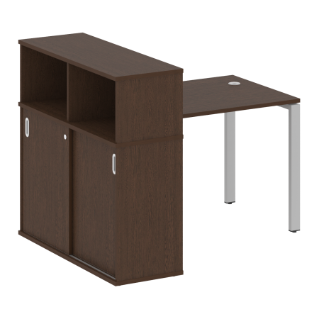 Metal System Стол письменный с шкафом-купе на П-образном м/к БП.РС-СШК-3.1 Т Венге Цаво/Металл Серый 1410*1120*1098 Metal System Стол письменный с шкафом-купе на П-образном м/к БП.РС-СШК-3.1 Т Венге Цаво/Металл Серый 1410*1120*1098
