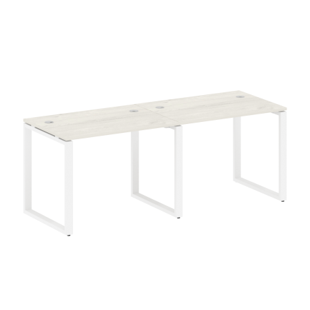 Metal System Рабочая станция на 2 места на О-образном м/к БО.СМ-2.1 Дуб Наварра/Металл Белый 2000*720*750 Metal System Рабочая станция на 2 места на О-образном м/к БО.СМ-2.1 Дуб Наварра/Металл Белый 2000*720*750