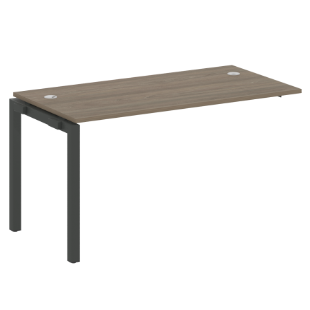 Metal System Quattro Проходной элемент рабочей станции на П-образном м/к 50БП.ПРС-СП-1.3 Вяз Благородный/Металл Антрацит 1400*720*750