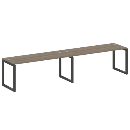 Metal System Quattro Рабочая станция на 2 места на О-образном м/к 50БО.СМ-2.5 Вяз Благородный/Металл Антрацит 3600*720*750 Metal System Quattro Рабочая станция на 2 места на О-образном м/к 50БО.СМ-2.5 Вяз Благородный/Металл Антрацит 3600*720*750