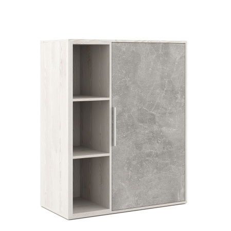 B-tone BTN36151031 Шкаф средний с вертикальной нишей 935x450x1157 сосна бетон светлый