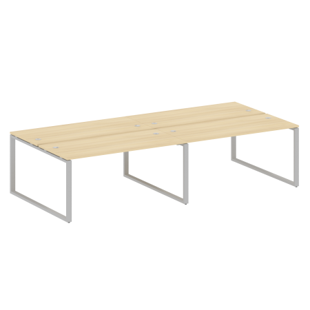 Metal System Рабочая станция на 4 места на О-образном м/к БО.СМ-4.4 Акация Лорка/Металл Серый 3200*1475*750 Metal System Рабочая станция на 4 места на О-образном м/к БО.СМ-4.4 Акация Лорка/Металл Серый 3200*1475*750