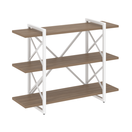 Loft Стеллаж на рег. опорах-3 полки VR.L-MST.O-3.8V Дуб Аризона/Металл Белый 1200*400*910
