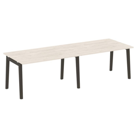 Onix Wood Стол переговорный (2 столешницы) OW.PRG-2.3 Денвер Светлый/Дуб Темный/Металл Антрацит 2760*980*750