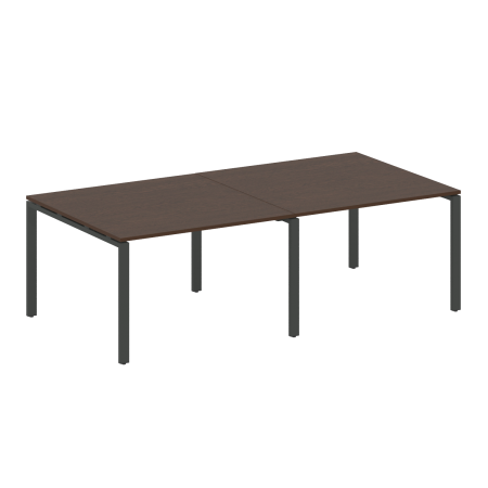 Metal System Переговорный стол (2 столешницы) на П-образном м/к БП.ПРГ-2.2 Венге Цаво/Металл Антрацит 2400*1235*750 Metal System Переговорный стол (2 столешницы) на П-образном м/к БП.ПРГ-2.2 Венге Цаво/Металл Антрацит 2400*1235*750
