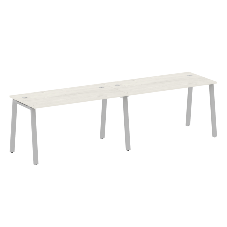 Metal System Рабочая станция на 2 места на А-образном м/к БА.СМ-2.3 Дуб Наварра/Металл Серый 2800*720*750 Metal System Рабочая станция на 2 места на А-образном м/к БА.СМ-2.3 Дуб Наварра/Металл Серый 2800*720*750