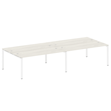 Metal System Рабочая станция на 4 места на П-образном м/к БП.СМ-4.5 Дуб Наварра/Металл Белый 3600*1475*750 Metal System Рабочая станция на 4 места на П-образном м/к БП.СМ-4.5 Дуб Наварра/Металл Белый 3600*1475*750